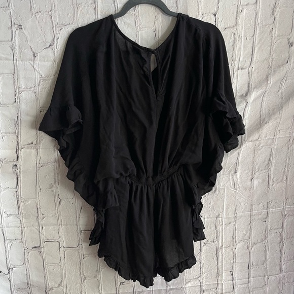 L*Space Black Boho Short Romper Size: M/L - Picture 2 of 6